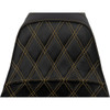 Saddlemen #SC80604GOL - Pro Series SDC Performance Seat - Carbon Fiber/Lumbar Gripper - Gold Stitch - Dyna '06-'17