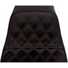 Saddlemen #SC80604RED - Pro Series SDC Performance Seat - Carbon Fiber/Lumbar Gripper - Red Stitch - Dyna '06-'17