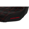 Saddlemen #SC80604RED - Pro Series SDC Performance Seat - Carbon Fiber/Lumbar Gripper - Red Stitch - Dyna '06-'17