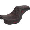 Saddlemen #SC80604RED - Pro Series SDC Performance Seat - Carbon Fiber/Lumbar Gripper - Red Stitch - Dyna '06-'17