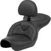 Saddlemen #804-04-187BR - Roadsofa™ Seat - Black Stitch - with Backrest - FXD '04-'05