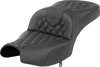 Saddlemen Roadsofa Seat - Without Backrest - Black - Lattice Stitch - Indian Pursuit '22-'24