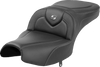 Saddlemen Roadsofa Seat - Without Backrest - Black - Carbon Fiber - Indian Pursuit '22-'24