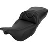 Saddlemen #808-07B-186B0 - Roadsofa™ Extended Reach Seat - Carbon Fiber - Black Stitch - Backrest - FL '08-'24