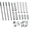 S&S Cycle #93-5095 - Adjustable Pushrod Kit - Chrome Covers - Twin Cam '99-'17