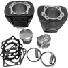 Revolution Performance, LLC #RP201-212W - Cylinder Kit - 85" - Big Bore - Black with Highlighted Fins - Evolution Big Twin