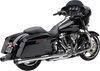 Cobra #6208 - El Diablo 4" Mufflers for FL - Chrome/Black