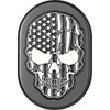 Figurati Designs #FD28-AC-BLK-RT - Antenna Cover - Right Rear Fender - Contrast Cut American Flag Skull - Black