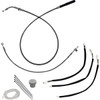 FAT Baggers INC. #149011 - EZ Install Kit - 10"/11"/12" Handlebars - Upper Clutch - Braided Stainless Steel