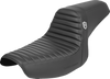 Saddlemen Pro Series SDC Performance Seat - w/o Backrest - Tuck-n-Roll/Carbon Fiber - Gripper - FXR '86-'94