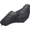 Mustang #76324GM - Signature Series Squareback™ Seat - Gripper Vinyl - Chevron - Gunmetal Stitch - FLH/FLT '23-'25