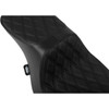 Drag Specialties Seats - Predator 2-Up Seat - Vinyl - Double Diamond Black Stitch - w/o Backrest - FLTR/FLHX '23-'24