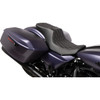 Drag Specialties Seats - Predator 2-Up Seat - Vinyl - Double Diamond Silver Stitch - w/o Backrest - FLTR/FLHX '23-'24