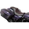 Drag Specialties Seats - Predator 2-Up Seat - Vinyl - Double Diamond Red Stitch - w/o Backrest - FLT/FLH '23-'24
