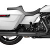 Drag Specialties Seats - Predator III 2-Up Seat - Vinyl - Double Diamond - Silver Stitching - FLT/FLH '23-'24