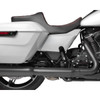 Drag Specialties Seats - Predator III 2-Up Seat - Vinyl - Double Diamond - Red Stitching - FLT/FLH '23-'24