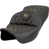 Saddlemen #808-07B-18207 - Roadsofa™ Seat - Lattice Stitch - Gold Stitch - w/o Backrest - FL '08-'23