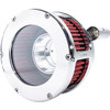 Feuling Parts #5458 - BA Air Cleaner Kit - Chrome/Clear with Red Filter - '08-'17 Dyna/Softail/Touring