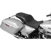 Drag Specialties Seats - Extended Reach Freedom Seat - Vinyl - Double Diamond - Silver Stitch - FLT/FLH '09-'25