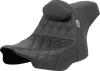 Saddlemen Pro Series SDC Performance Seat - Lattice Stitch - Gripper - w/ Backrest - FLH/FLT '23-'24