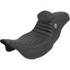 Saddlemen #SC80807TB - Pro Series SDC Performance Seat - w/ Backrest - Tuck-n-Roll/Carbon Fiber - Gripper - FLH/FLT '08-'23