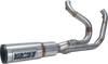 Vance & Hines #27321-22 - 2-into-1 High Output PCX Exhaust System - Brushed - Touring