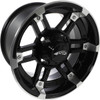 AMS #2709-031AB - Wheel - Roll'n 104 - Front/Rear - Machined Black - 12x7 - 4/110 - 5+2