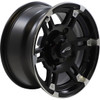 AMS #4734-031AB - Wheel - Roll'n 104 - Front/Rear - Machined Black - 14x7 - 4/156 - 4+3