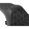 Drag Specialties Seats - Predator III Seat - Double Diamond - Silver Stitched - FLT/FLH '23-'24