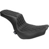 Drag Specialties Seats - Predator 2-Up Seat - Vinyl - Double Diamond - Black Stitching - FLSB/FXLRS '18-'24