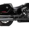 Drag Specialties Seats - Predator 2-Up Seat - Vinyl - Double Diamond - Black Stitching - FLSB/FXLRS '18-'24