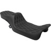Drag Specialties Seats - Predator III Seat - Extended Reach - Double Diamnd - Silver Stitching - FLH/FLT '08-'24