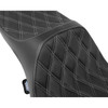Drag Specialties Seats - Predator III Seat - Extended Reach - Double Diamnd - Silver Stitching - FLH/FLT '08-'24
