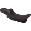 Drag Specialties Seats - Predator III Seat - Extended Reach - Double Diamnd - Red Stitching - FLH/FLT '08-'24