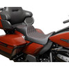 Drag Specialties Seats - Predator III Seat - Extended Reach - Double Diamnd - Red Stitching - FLH/FLT '08-'24
