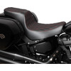 Drag Specialties Seats - Predator 2-Up Seat - Vinyl - Double Diamond - Red Stitching - FLSB/FXLRS '18-'24