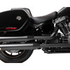 Drag Specialties Seats - Predator 2-Up Seat - Vinyl - Double Diamond - Red Stitching - FLSB/FXLRS '18-'24