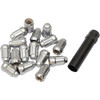 ITP #ALUG21BX - Lug Nuts - 60° Tapered - Chrome - M12 x 1.25 - Splined with Key - 16 Pack