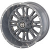 Moose Offroad - Wheel - 399X - Front - Gray - 12x7 - 4/110 - 4+3
