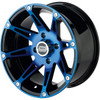 Moose Offroad - Wheel - 387X - Front - Anodized Blue/Black - 12x7 - 4/110 - 4+3
