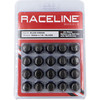 Raceline Wheels #RLUG-CS25B - Lug Nuts - Spline Socket - 12 mm x 1.5" - with Spline Key - Black - 20 Pack