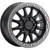 Raceline Wheels #A14BG-77037+25 - Wheel - Alpha - Front/Rear - Black/with Gun Metal Ring - 17x7 - 4/137 - +25 mm