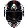 AGV #2118394003-034-XL - K1 S Helmet - Lap - Matte Black/Gray/Red - XL