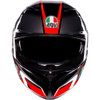 AGV #2118381004-018-L - K3 Helmet - Striga - Black/Gray/Red - Large