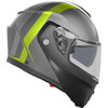 AGV #2118296002007S - Streetmodular Helmet - Resia - Matte Gray/Black/Yellow Fluo - Small