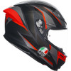 AGV #21183950020142X - K6 S Helmet - Slashcut - Black/Gray/Red - 2XL
