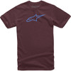 Alpinestars #1032-720308370M - Ageless T-Shirt - Maroon/Blue - Medium