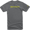Alpinestars #12127202018522X - Linear Wordmark T-Shirt - Charcoal/Fluorescent Yellow - 2XL