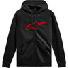 Alpinestars #1244-51490-1030-2X - Ageless V3 Zip Hoodie - Black/Red - 2XL