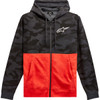 Alpinestars #1213510501816M - Camo Block Hoodie - Charcoal Heather/Warm Red - Medium